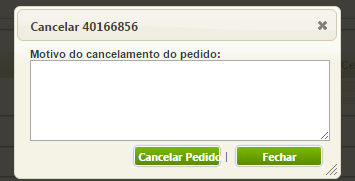 Para verificar o detalhe do pedido e verificar em que estado se encontra, deverá seleccionar o campo do ID. Caso pretenda, poderá nesta fase efetuar o cancelamento do seu pedido.