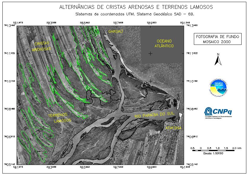 PLANÍCIE NORTE: Cristas arenosas intercaladas com baixios lamosos; Formação de um sistema de ilhas