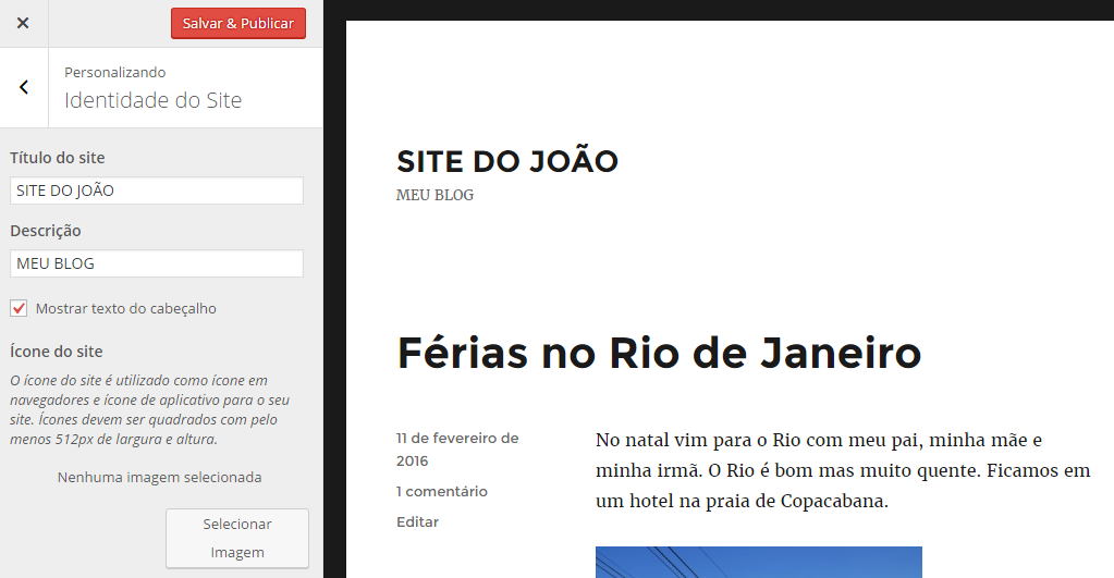 - Widgets: Essa aba, você pode adicionar widgets. Alguns exemplos de widgets são: calendário, agenda e outros. - Página Inicial Estática: Nessa aba, você pode escolher uma página inicial estática.