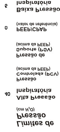 Pressão da via aérea (Pva -cmh 2 O-) Pico (Peak) Indica a pressão máxima alcançada respiração por respiração.