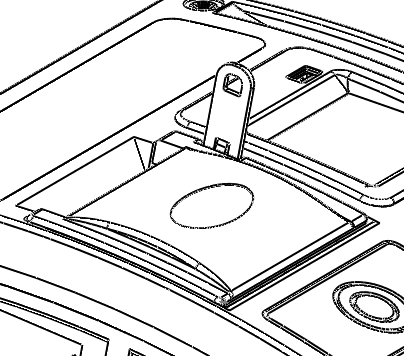 4. Feche as tampas para fixar o papel no sistema de tração do mecanismo impressor. Pressione o centro da tampa para perfeito encaixe.