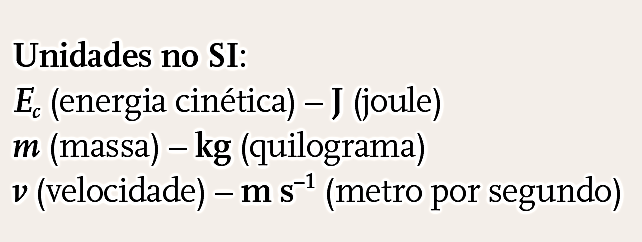 Energia cinética - está associada