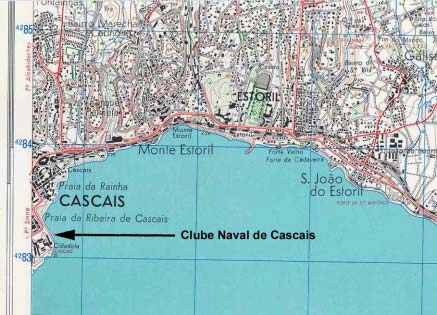 Figura 1: Península Ibérica, Zona de Lisboa e Cascais