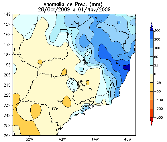 Zona de Convergência de Umidade (ZCOU) provocou chuvas intensas e impactos significativos em grande parte do Estado do Espírito Santo No período compreendido entre os dias 28 de outubro e 1 de