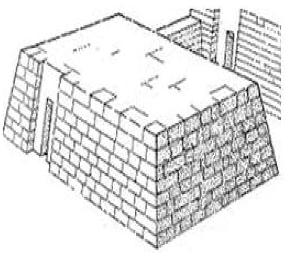 29 - (ESPCEX) Um reservatório em forma de tronco de pirâmide regular de base quadrada e dimensões indicadas na figura deverá ter suas paredes laterais externas cobertas por uma tinta impermeável,