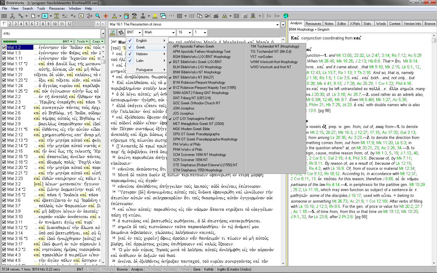 Utilização do BibleWorks NA 27 Edson de Faria Francisco. São Bernardo do Campo, março de 2014. 1. Introdução O software BibleWorks é um programa para todos aqueles que trabalham com textos bíblicos.