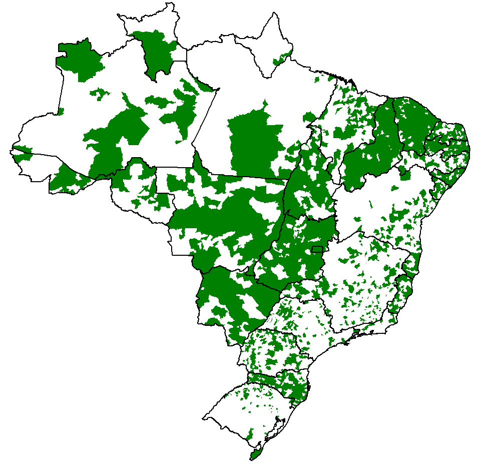 Municípios com ESB - Brasil: 2002 2011