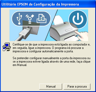 10. Clique no botão Fechar para voltar para a janela Impressoras e aparelhos de fax. Instalação do driver da impressora 1. Insira o CD-ROM do software da impressora na unidade de CD-ROM ou DVD. 2.