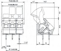 www.ptr.eu Conectores CONECTORES FIXOS AK 2200 nn 5.0 (V)(H) AK 3000 nn 5.0 / 5.