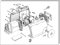 ASPIRADORES 2.2.9. Componentes do Aspirador Motor O motor deste Aspirador de Pó é do tipo universal e sua rotação é de 21000 r.p.m. No período de garantia quando este motor estiver com defeito, deve ser trocado por completo, e nunca a parte defeituosa do mesmo para evitar desbalanceamento.