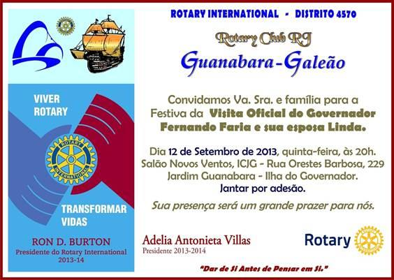 GIULIA M. MARCOLAN, Presidente do Rotary Club Urca, comunica que no dia 11 de setembro de 2013, às 19:00 hs, será realizada somente a Assembleia, no salão 470 do Iate Club Rio de Janeiro, Av.