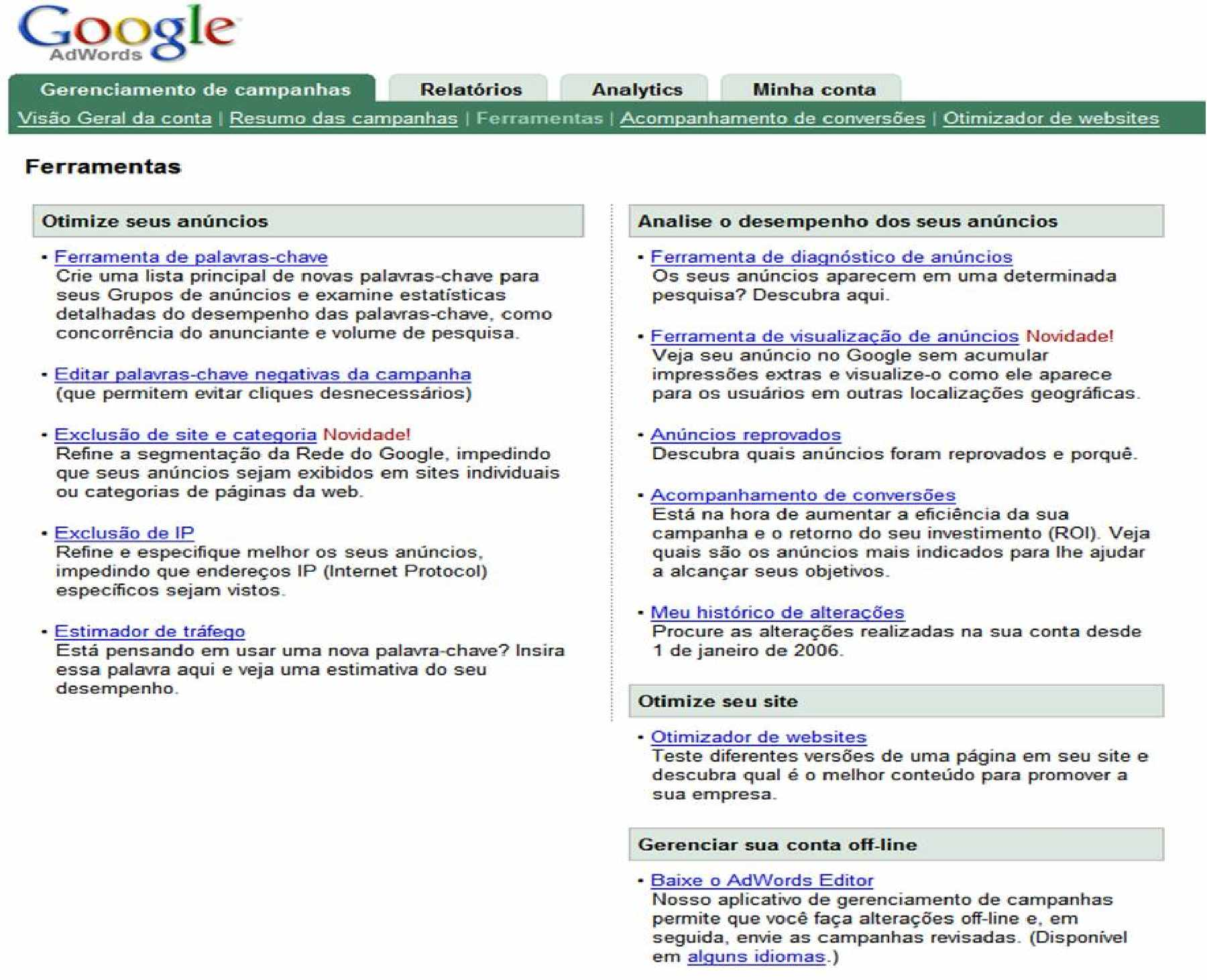 6 Sugestões Com este guia, consulte as seis principais dicas a serem observadas para otimizar os anúncios do Google: 1) Sua lista de palavras-chave 2) Variações 3) Refine sua lista 4)