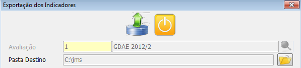 2.8.11 Exportar Indicadores Na tela de Exportação de Indicadores, ao concluir todas as importações do período de avaliação será liberado a exportação, ao qual será gerado um arquivo no formato txt