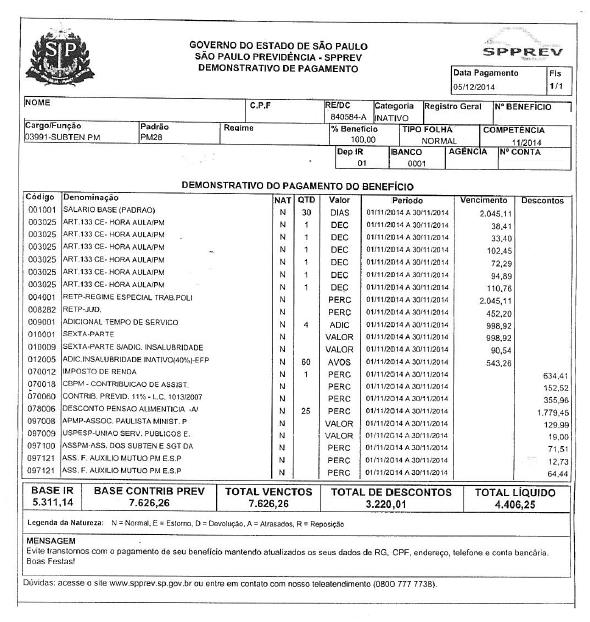 - Modelo Contracheque da