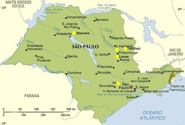 52 Figura 17 - Localização das empresas onde foram coletadas as matérias primas Em todas as empresas visitadas foram coletadas amostras de matéria prima para a confecção dos agregados.