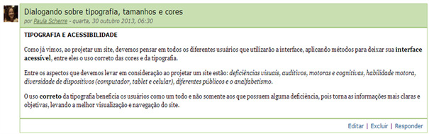 Dicas de usabilidade para a elaboração de sua disciplina Figura 12 - Partes do texto em CAIXA ALTA DICA: Utilize com cuidado negritos e itálicos Use, também com cuidado, negritos e itálicos no texto.