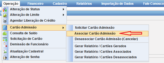 A próxima etapa é Associar o Cartão Admissão a um cartão 1ª via do funcionário recém admitido. É importante se atentar a algumas regras na associação e utilização do cartão admissão.