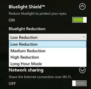 Acer Bluelight Shield - 41 A CER BLUELIGHT SHIELD Acer Bluelight Shield pode ser activado para reduzir as emissões de luz azul do ecrã, para proteger a sua vista.