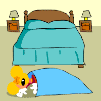 Se você está deitado em sua cama e acontece um terremoto, simplesmente role para o chão. Existe um espaço vazio ao redor da sua cama.