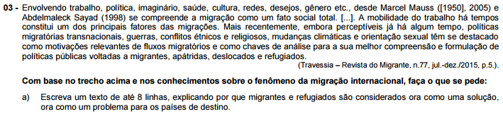 a) Esses movimentos populacionais geram benefícios para os países receptores no sentido da ocupação de vagas ociosas no mercado de trabalho (geralmente aquelas de menor qualificação e remuneração),