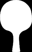 Linha Lazer c/ Amortecimento em gel Raquetes importadas oficiais, aprovadas pela Federação Internacional de Tênis de Mesa (ITTF), em madeira compensada em 5 folhas - 6mm com revestimento em borracha