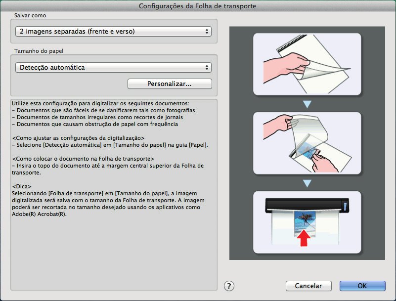 Digitalização de documentos como fotografias e recortes 4. Clique no botão [Aplicar] na janela de instalação do ScanSnap. 5.