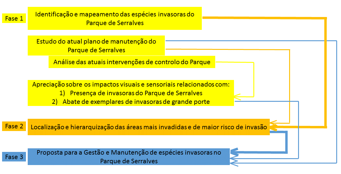 FCUP 9 1.4 Metodologia de trabalho Figura 1 - Esquema metodológico do trabalho O trabalho foi desenvolvido sequencialmente em 3 fases (Figura 1).