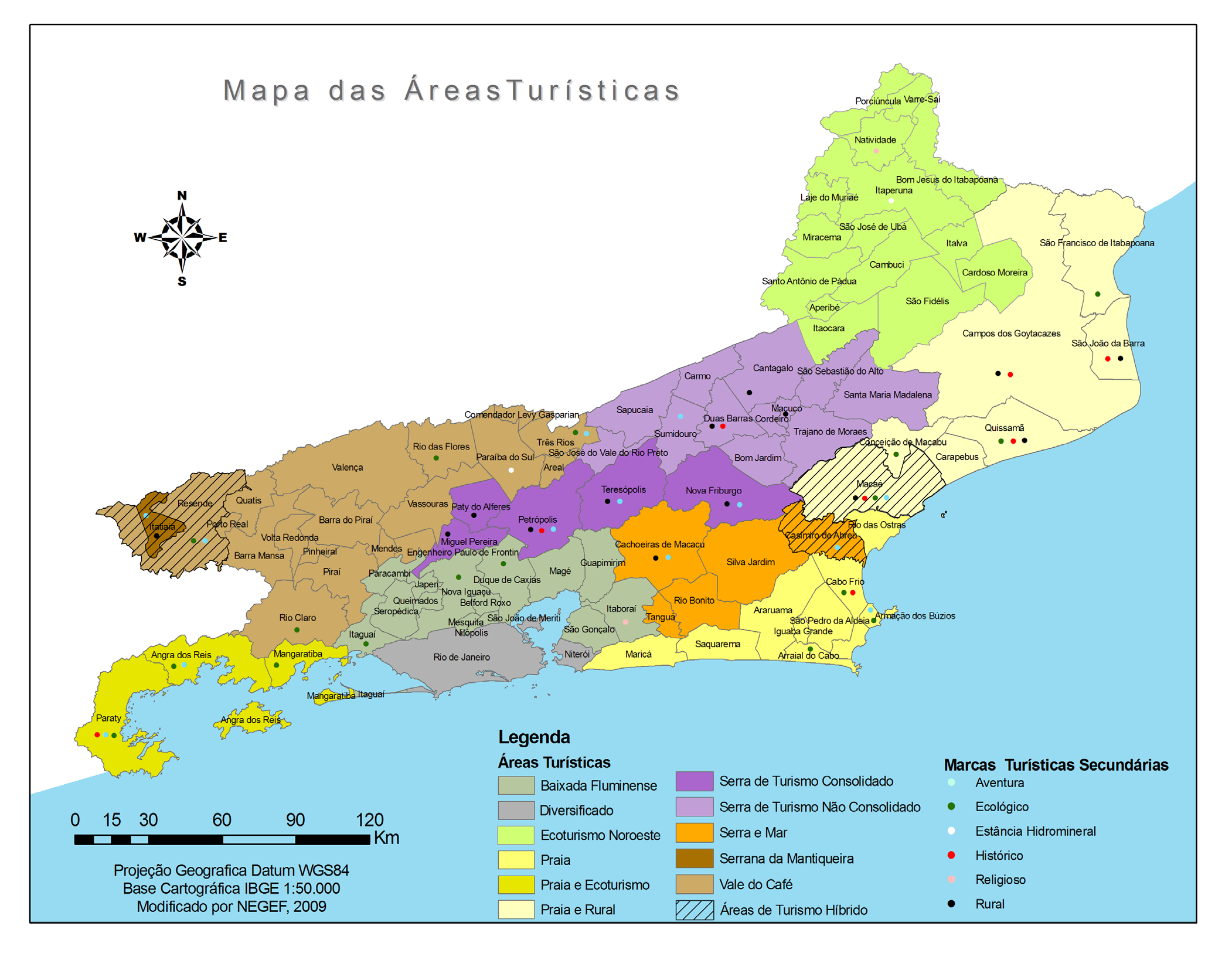 57 Mapa 1: Áreas Turísticas no Estado do Rio de