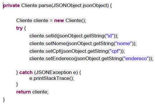 Transformando JSON em Objetos Java (Native JSON) { "cpf":