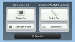 2 Comand os Os seguintes comandos podem ser emparelhados com a consola e utilizados com esta aplicação: um Wii U GamePad ou um Comando Wii U Pro.