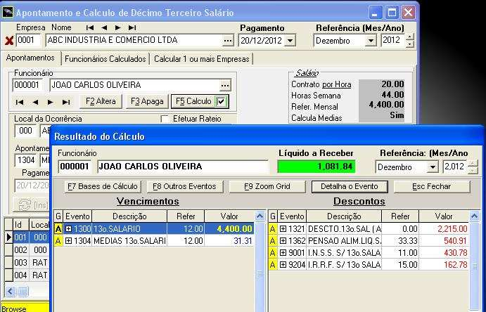 2-13o. Salário - Adiantamento / 1a.