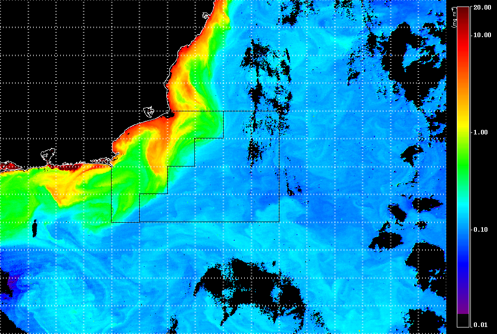 2 h ( t m max ) CSM ( t) CSM *exp 2, (2) 2 2 onde CSM é a linha-de-base da concentração de clorofila (mg/m 3 ), mmax é o mês do pico, (mês) é o desvio-padrão da curva de Gauss e define a largura do