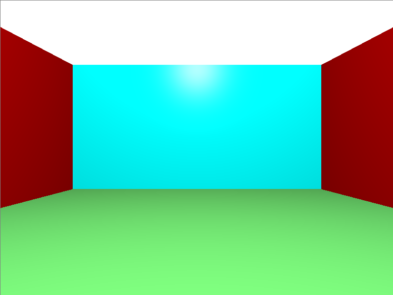 4.7. Cenário Utilizando os triângulos, um cenário foi construído e colocado no ambiente. A Figura 18 mostra esse cenário com os triângulos. Figura 18 Cenário construído.