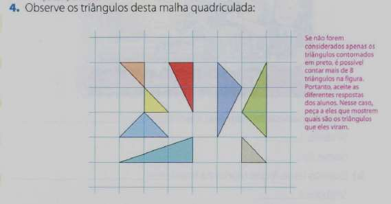 32 Figura 16 - Representação gráfica de triângulos da coleção CLD8 na malha quadriculada Fonte: Coleção CLD8, v. 1, p.