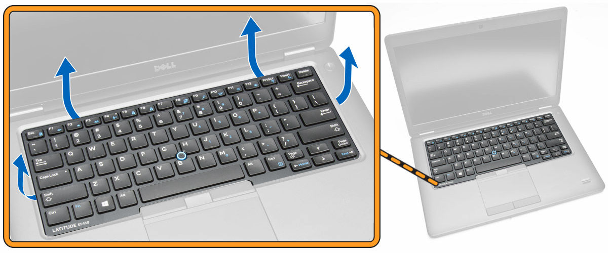 a. bateria b. tampa da base 7. Siga os procedimentos descritos em Após trabalhar na parte interna do computador. Como remover a memória 1.