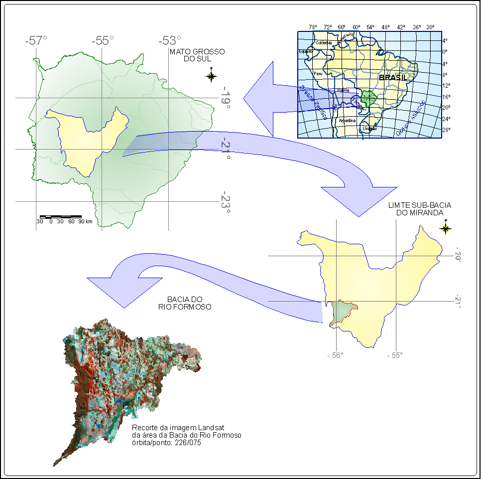 4. Material e Métodos Figura 1. Localização da Bacia do Rio Formoso Primeiramente foi realizado o trabalho de campo, na primeira semana do mês de agosto de 2006.