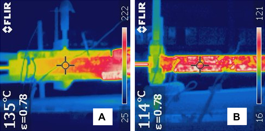 F.J.G. Silva et al. / Composites: Part B 43 (2012) 1823 1829 1829 Fig. 14. Thermographic images showing the differences in the homogeneity of the temperature. A planar heaters. B cylindrical heaters.