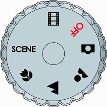 SCENE AF FLASH Seletor de modos Status do LED Ícone Modo Função OFF SCENE Desligado Automático Filme Retrato Paisagem Close-up Cena Câmera desligada. Captura - Modo Automático. Captura - Modo Filme.