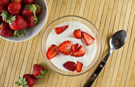 Pequenas refeições Salada de frutas Leite