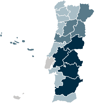 Estrutura Localização de sedes por distrito (2014) Relevância do setor agrícola (peso no volume de negócios das empresas de cada distrito) Região Autónoma dos Açores Setor agrícola representava 30 %