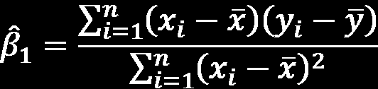 ESTIMATIVAS DE MQO DE E 20 Covariância amostral entre x e y Variância amostral de