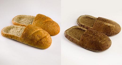 Feitos de pão, logo, biodegradáveis e comestíveis,