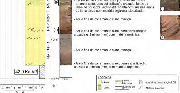 Figura 26 Perfil sedimentológico recuperado da