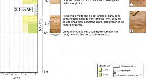 Figura 35 Perfil sedimentológico recuperado do