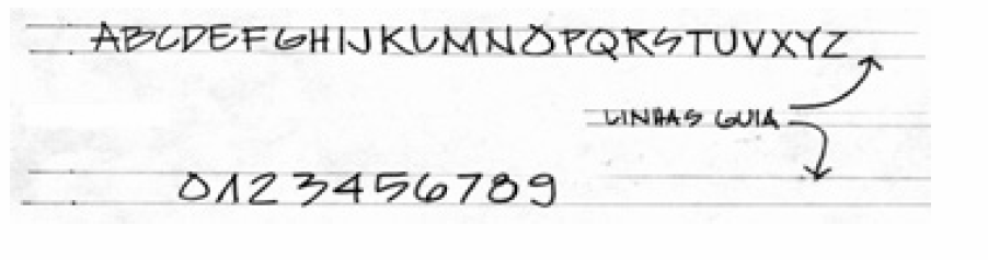 Letras de Mão para Projetos Arquitetônicos h 2 mm Onde o espaço é restrito 3 mm uso geral 5 mm títulos e destaques b-h Sempre usar letras em caixa alta