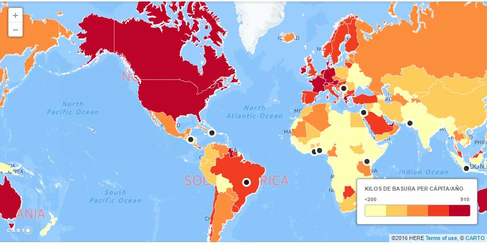 Geração de resíduos sólidos domiciliares/per capita