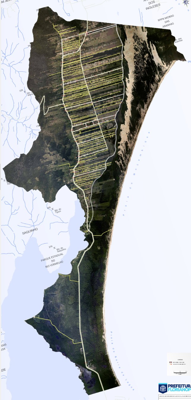 34 Sistema Viário: TIPO IDENTIFICAÇÃO FAIXA DOMÍNIO Trânsito Rápido Rod João Gualberto Soares (SC-406) 30.00, 18.