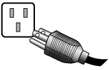 4. Conexão do cabo de força ao monitor. Conecte uma extremidade do cabo de força no soquete rotulado na parte traseira do monitor. Não conecte a outra extremidade a um ponto de energia ainda. 5.