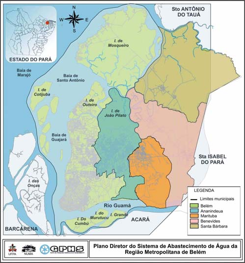 Figura 1: Região Metropolitana de Santa Bárbara do Pará Ananindeua Benevides Marituba Fonte: Adaptado de Companhia de Habitação do Pará (2003).