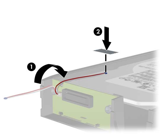 7. Volte a colocar os quatro parafusos na parte inferior da portadora para fixar devidamente a unidade. Figura 2-38 Recolocar os parafusos de segurança 8.